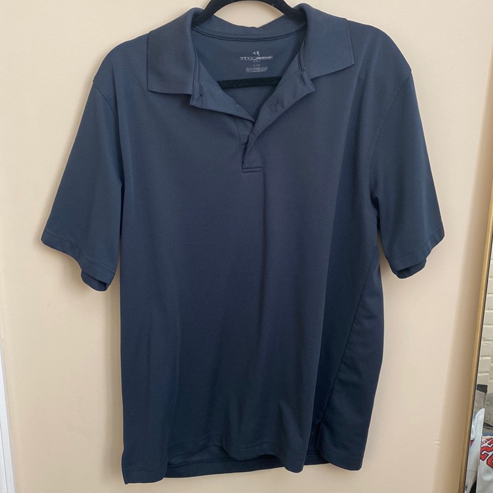 Blue performance polo shirt